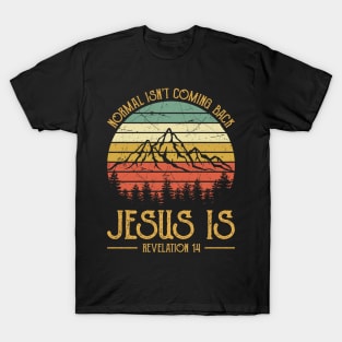 Vintage Christian Normal Isn't Coming Back Jesus Is T-Shirt